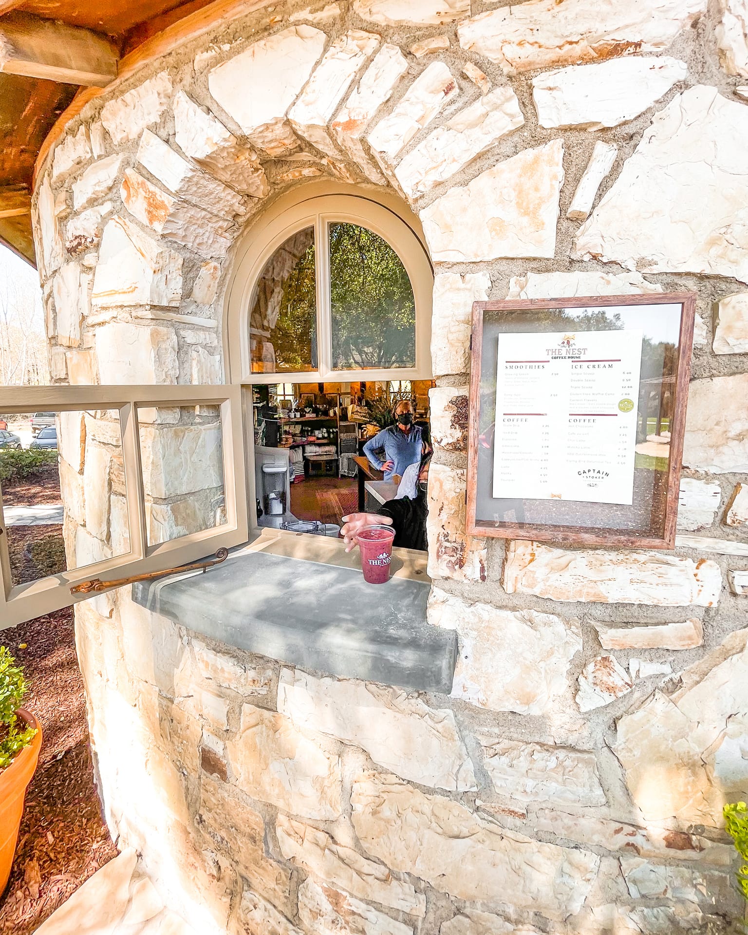 The nest coffee house window